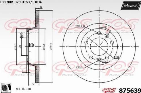 Maxtech 875639.0060 - Disque de frein cwaw.fr