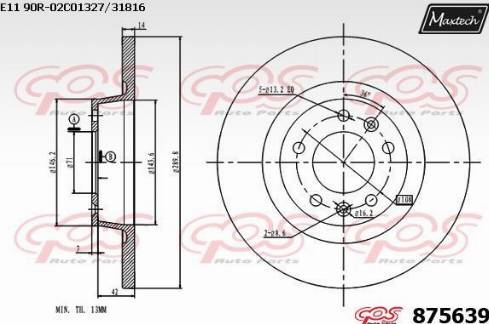 Maxtech 875639.0000 - Disque de frein cwaw.fr