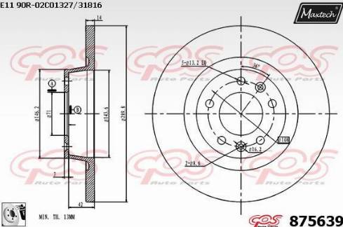 Maxtech 875639.0080 - Disque de frein cwaw.fr