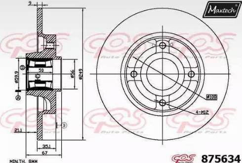 Maxtech 875634.0005 - Disque de frein cwaw.fr