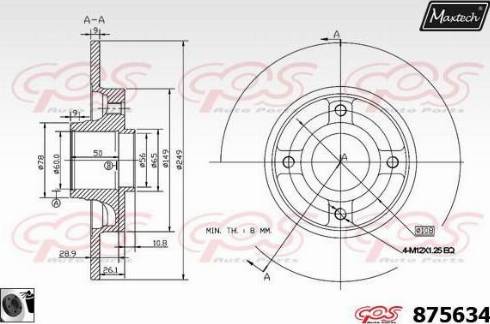 Maxtech 875634.0065 - Disque de frein cwaw.fr