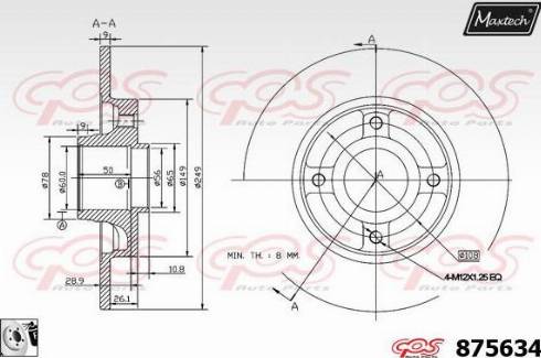 Maxtech 875634.0085 - Disque de frein cwaw.fr