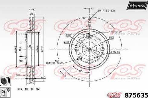 Maxtech 875635.6060 - Disque de frein cwaw.fr