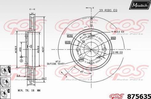 Maxtech 875635.6880 - Disque de frein cwaw.fr