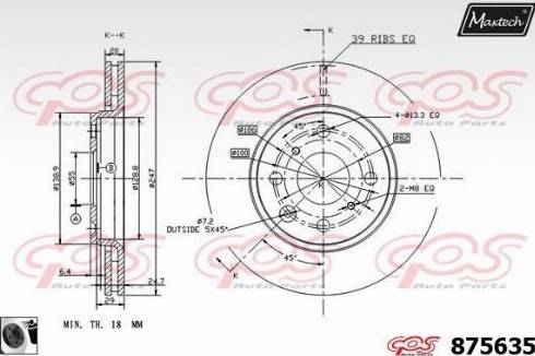 Maxtech 875635.0060 - Disque de frein cwaw.fr