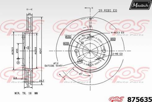 Maxtech 875635.0000 - Disque de frein cwaw.fr