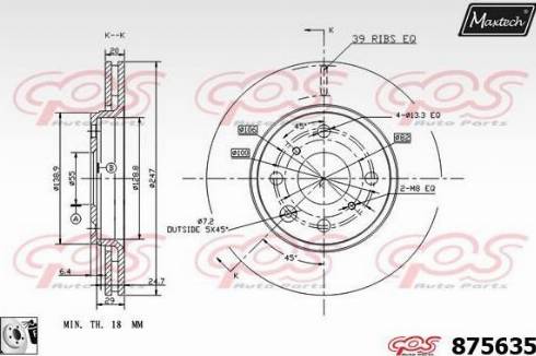 Maxtech 875635.0080 - Disque de frein cwaw.fr