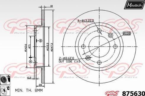 Maxtech 875630.6060 - Disque de frein cwaw.fr