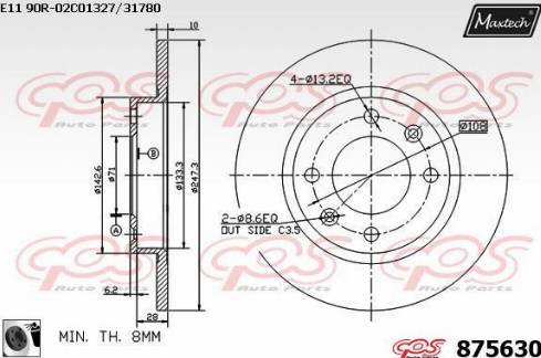 Maxtech 875630.0060 - Disque de frein cwaw.fr