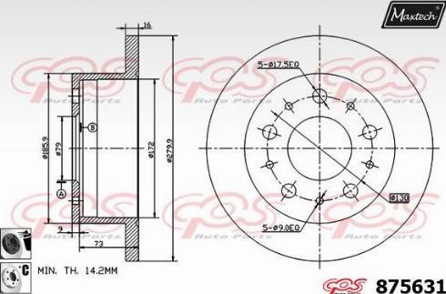 Maxtech 875631.6060 - Disque de frein cwaw.fr