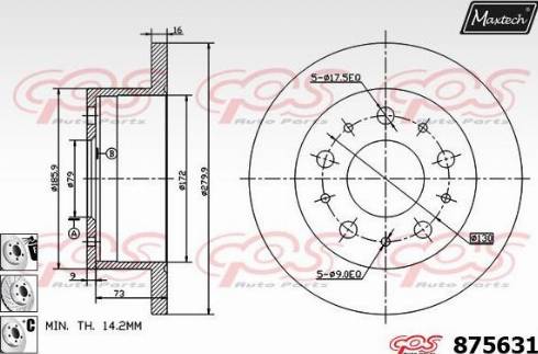 Maxtech 875631.6880 - Disque de frein cwaw.fr