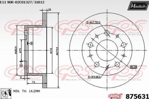 Maxtech 875631.0080 - Disque de frein cwaw.fr