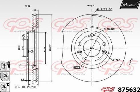 Maxtech 875632.6980 - Disque de frein cwaw.fr