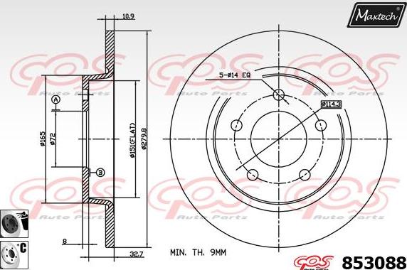 Maxtech 875632 - Disque de frein cwaw.fr