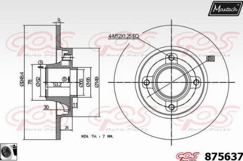 Maxtech 875637.0065 - Disque de frein cwaw.fr