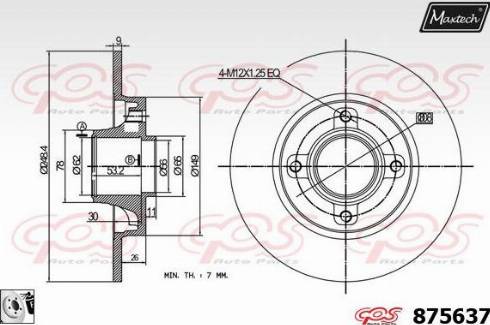 Maxtech 875637.0085 - Disque de frein cwaw.fr