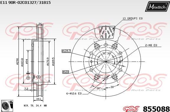 Maxtech 875629 - Disque de frein cwaw.fr