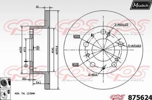 Maxtech 875624.6060 - Disque de frein cwaw.fr