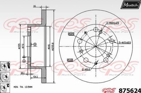 Maxtech 875624.6880 - Disque de frein cwaw.fr