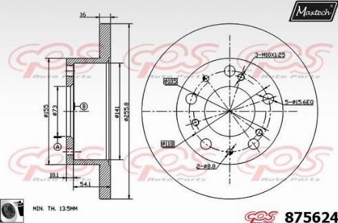 Maxtech 875624.0060 - Disque de frein cwaw.fr