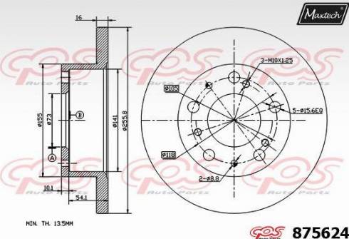 Maxtech 875624.0000 - Disque de frein cwaw.fr