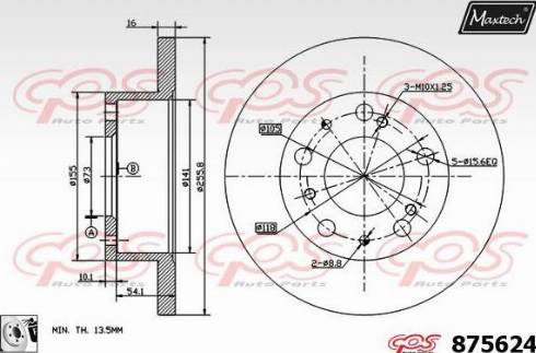 Maxtech 875624.0080 - Disque de frein cwaw.fr