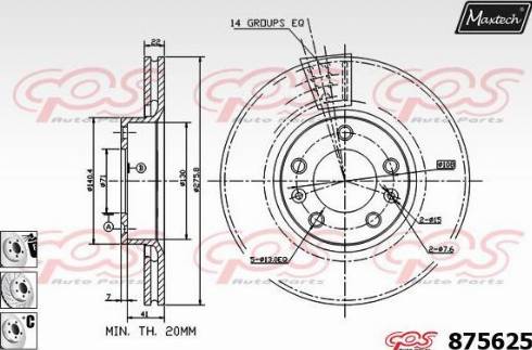 Maxtech 875625.6980 - Disque de frein cwaw.fr