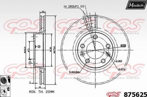 Maxtech 875625.6060 - Disque de frein cwaw.fr