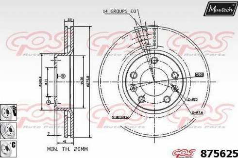 Maxtech 875625.6880 - Disque de frein cwaw.fr