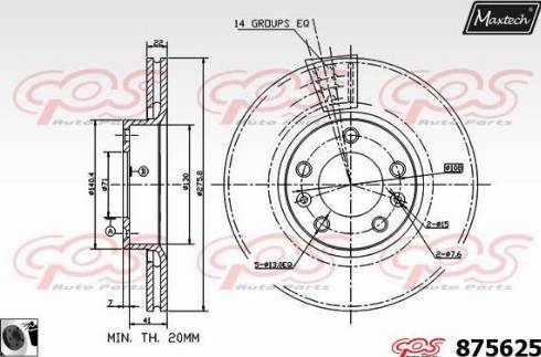 Maxtech 875625.0060 - Disque de frein cwaw.fr