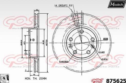 Maxtech 875625.0080 - Disque de frein cwaw.fr