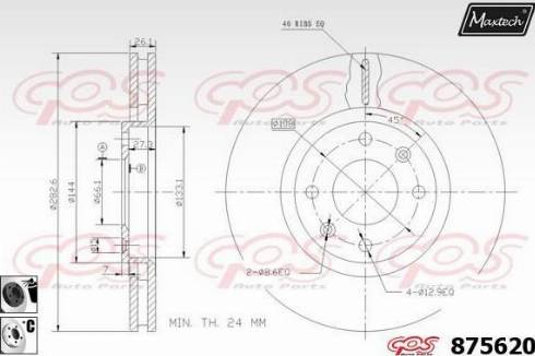 Maxtech 875620.6060 - Disque de frein cwaw.fr