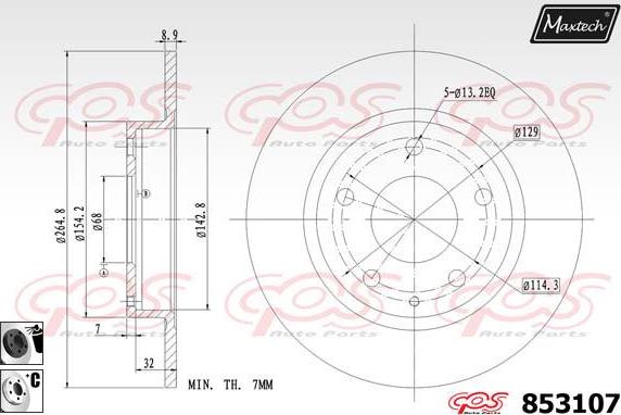 Maxtech 875620 - Disque de frein cwaw.fr