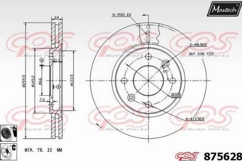 Maxtech 875628.6060 - Disque de frein cwaw.fr