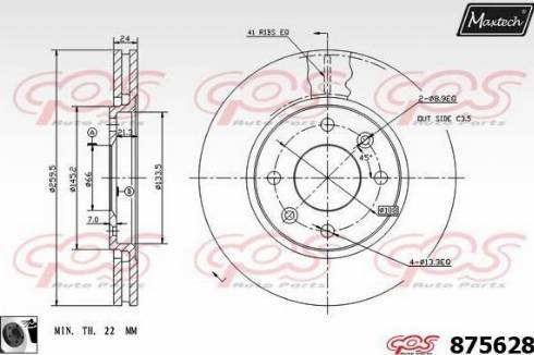 Maxtech 875628.0060 - Disque de frein cwaw.fr