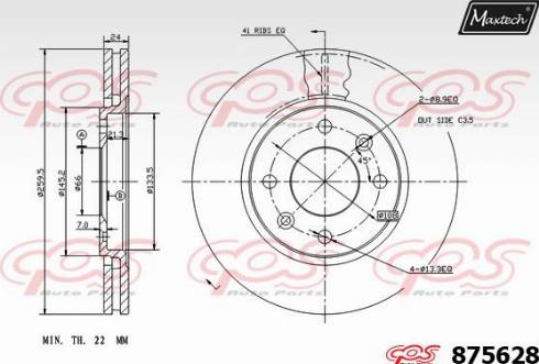 Maxtech 875628.0000 - Disque de frein cwaw.fr