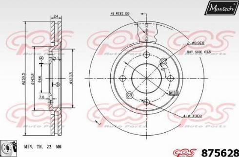 Maxtech 875628.0080 - Disque de frein cwaw.fr