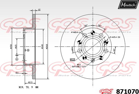 Maxtech 875628 - Disque de frein cwaw.fr