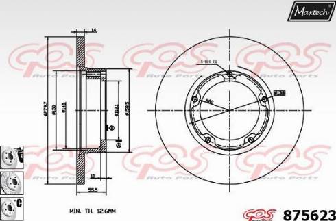 Maxtech 875623.6980 - Disque de frein cwaw.fr