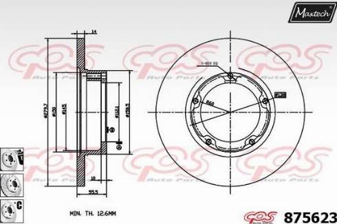 Maxtech 875623.6880 - Disque de frein cwaw.fr