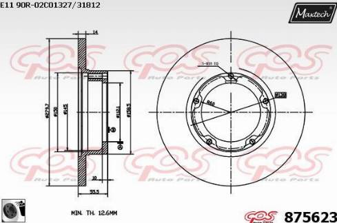 Maxtech 875623.0060 - Disque de frein cwaw.fr