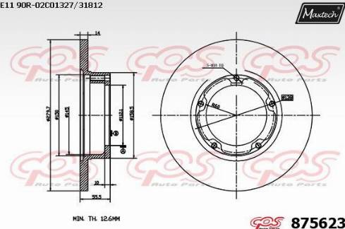 Maxtech 875623.0000 - Disque de frein cwaw.fr