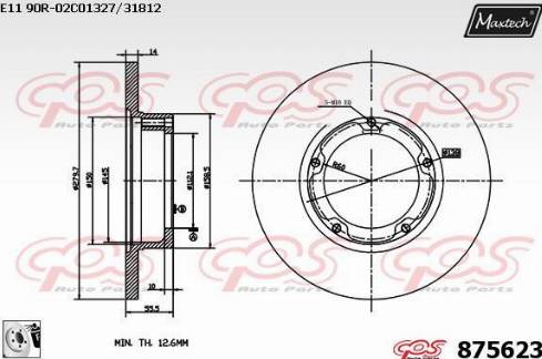 Maxtech 875623.0080 - Disque de frein cwaw.fr