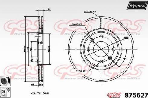 Maxtech 875627.6060 - Disque de frein cwaw.fr