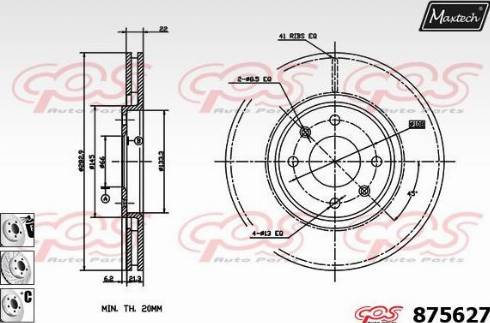 Maxtech 875627.6880 - Disque de frein cwaw.fr