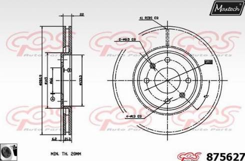 Maxtech 875627.0060 - Disque de frein cwaw.fr