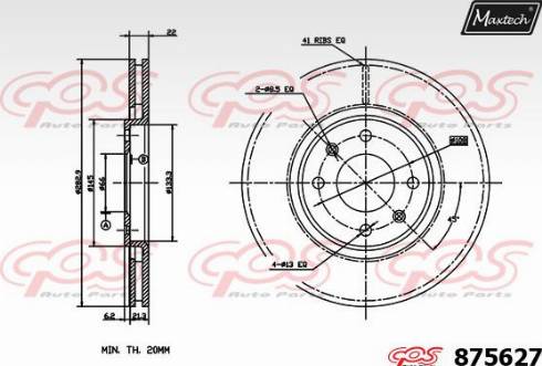 Maxtech 875627.0000 - Disque de frein cwaw.fr