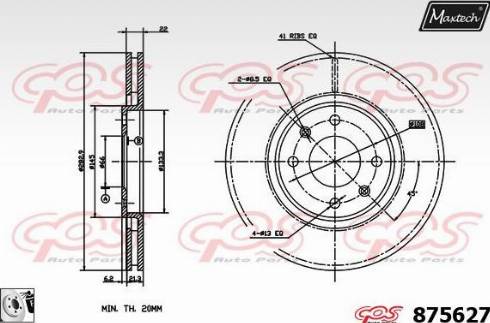 Maxtech 875627.0080 - Disque de frein cwaw.fr