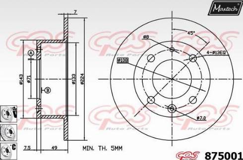 Maxtech 875001.6980 - Disque de frein cwaw.fr