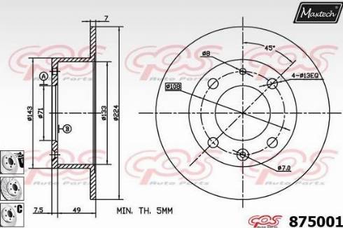 Maxtech 875001.6880 - Disque de frein cwaw.fr